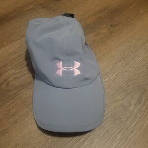 Under Armour Gray Cap with Pink Logo